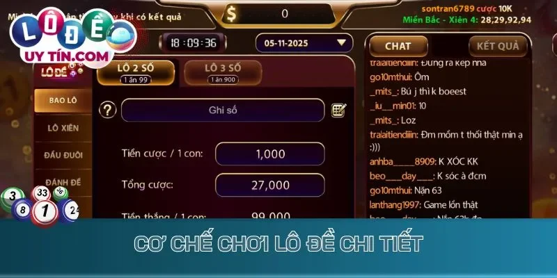 Cơ chế chơi lô đề gemwin chi tiết