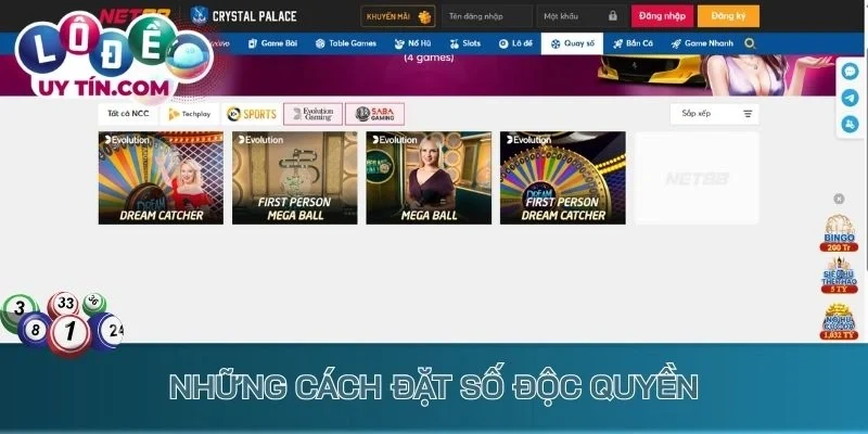 Những cách đặt số độc quyền chỉ có tại Net88