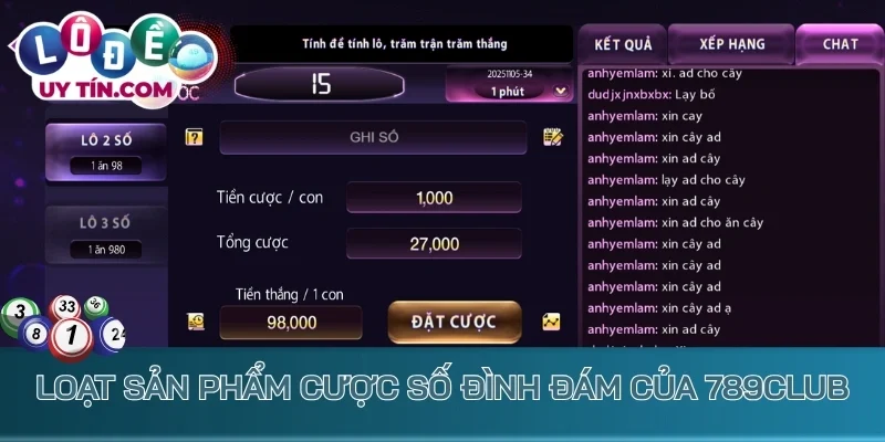 lô đề 789club - Loạt sản phẩm cược số đình đám