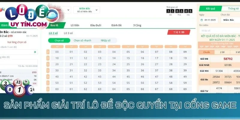 Sản phẩm giải trí lô đề độc quyền tại cổng game Zo88