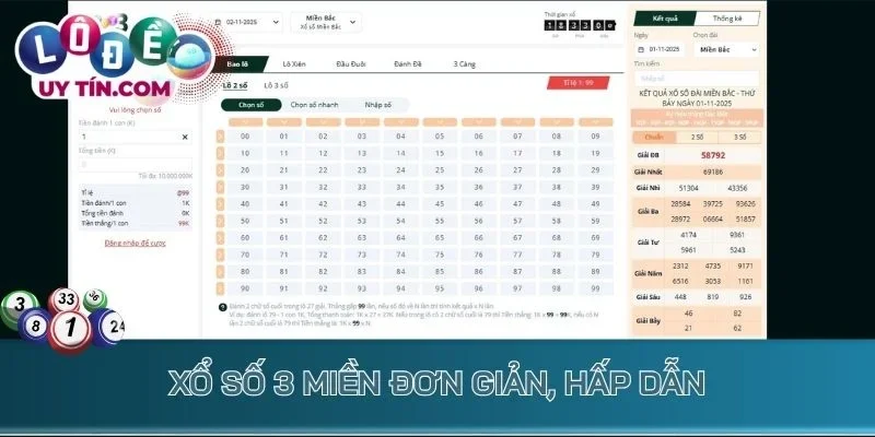 Xổ số 3 miền đơn giản, hấp dẫn tại lô đề fo88